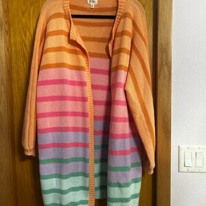 Bibi Multicolor Striped Women's Sweater